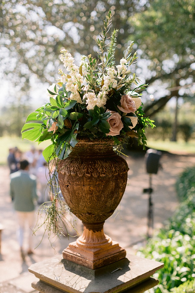 wedding urn flowers