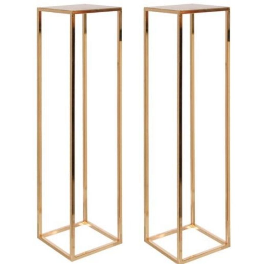 wedding styling gold stands