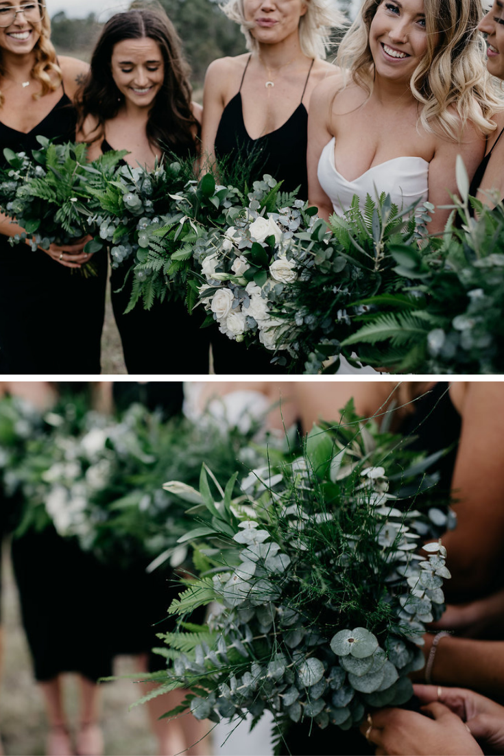 Greenery wedding bouquets