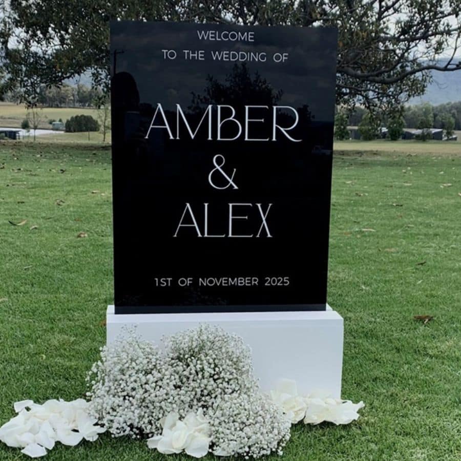 wedding sign box base