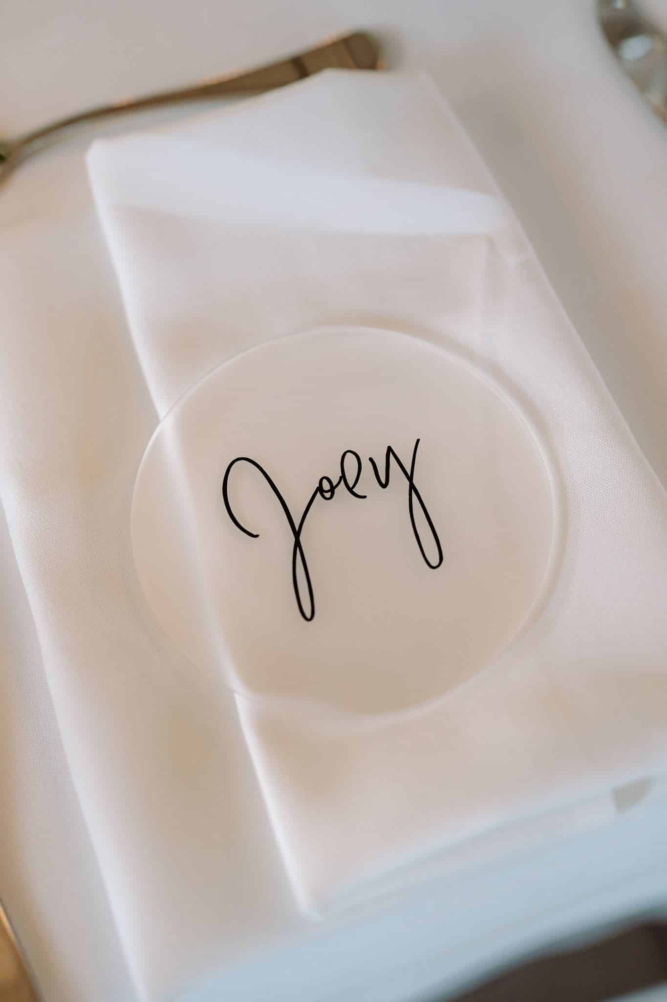 Wedding place card